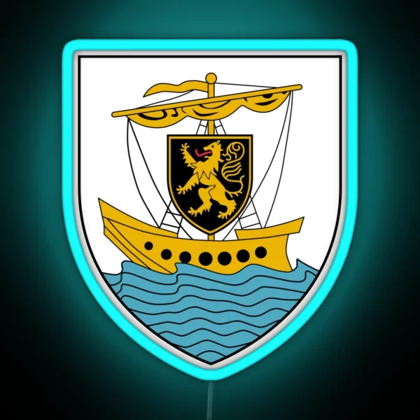 Galway Flag Coat Of Arms Logo RGB Neon Sign