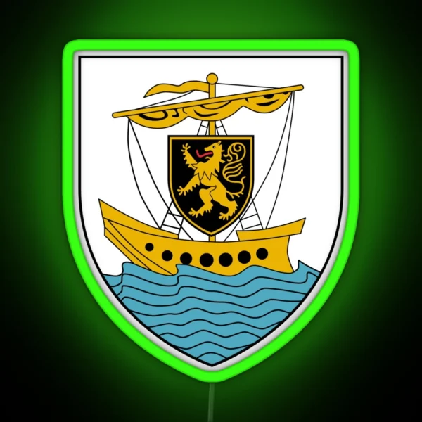 Galway Flag Coat Of Arms Logo RGB Neon Sign