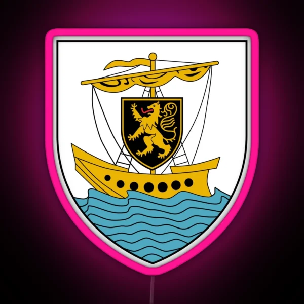 Galway Flag Coat Of Arms Logo RGB Neon Sign