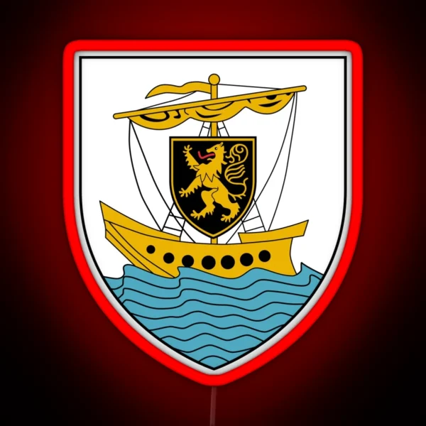 Galway Flag Coat Of Arms Logo RGB Neon Sign