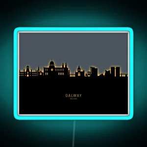 Galway Ireland Skyline RGB Neon Sign