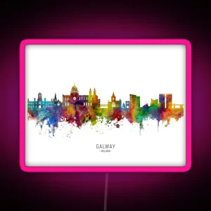 Galway Ireland Skyline RGB Neon Sign