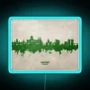 Galway Ireland City Skyline Map in Vibrant Color Changing LED Neon