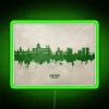 Galway Ireland City Skyline Neon Sign with Vibrant Rainbow Colours