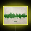 Galway Ireland Cityscape Skyline with vibrant colorful customizable RGB LED lighting