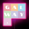Vibrant Galway-inspired pastel colored RGB neon LED art display panel.