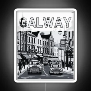 Galway Retro Black And White City RGB Neon Sign