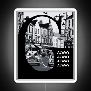 Galway Retro Black And White City RGB Neon Sign