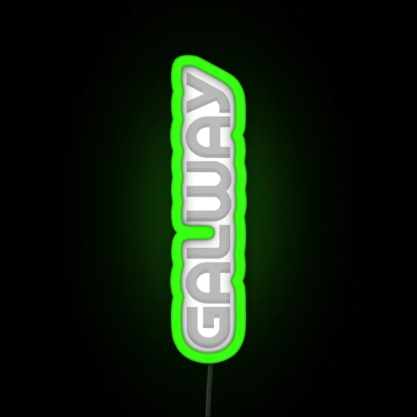 Galway Vertical Text RGB Neon Sign