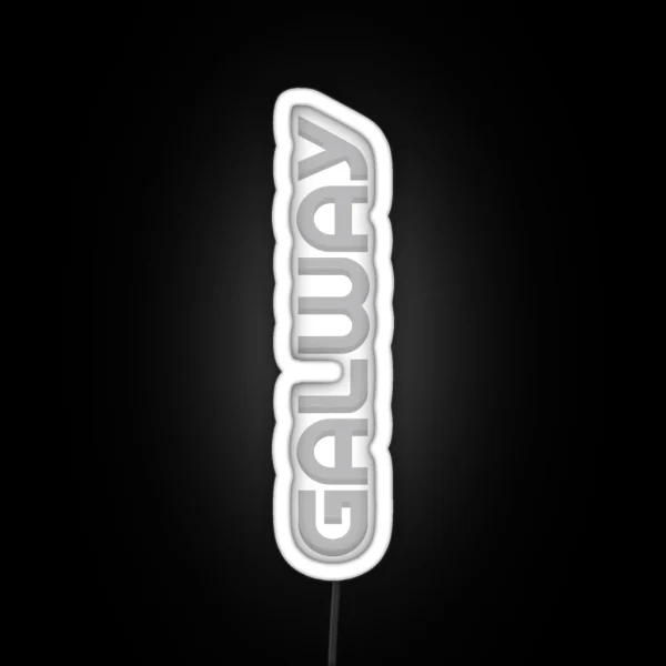 Galway Vertical Text RGB Neon Sign