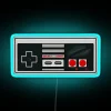 Vibrant neon-lit gaming controller accessory with customizable color effects lighting.