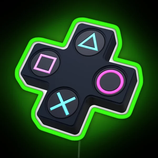 Gaming Videogames Logo RGB Neon Sign