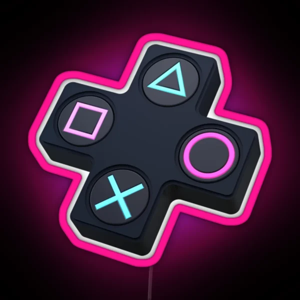 Gaming Videogames Logo RGB Neon Sign