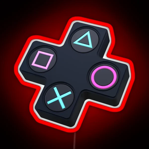 Gaming Videogames Logo RGB Neon Sign