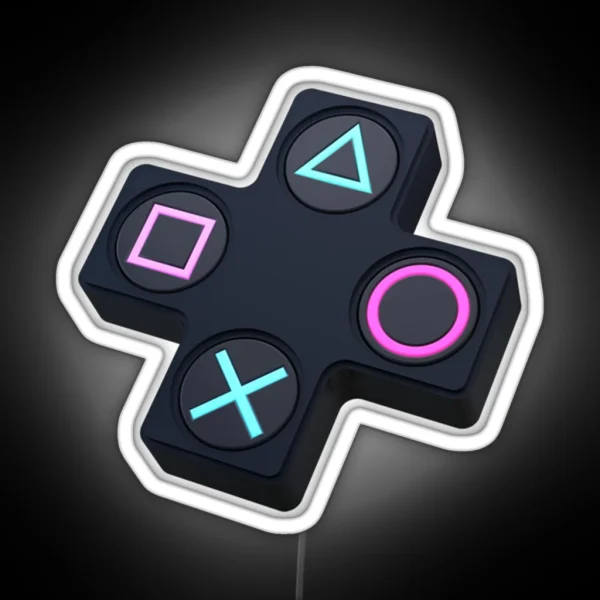 Gaming Videogames Logo RGB Neon Sign