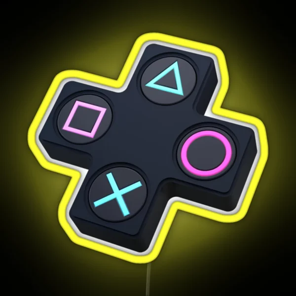 Gaming Videogames Logo RGB Neon Sign