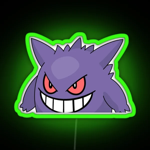 Gang Gar Ghost Peeker RGB Neon Sign