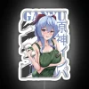 Ganyu-inspired vibrant Genshin Impact character neon light display decoration