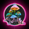Vibrant RGB LED garden decoration sign with shroom design lighting