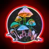 Vibrant 2020 Rainbow Gradient Neon Sign for Mushroom Lovers Garden