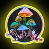 RGB neon garden decoration signs with mushroom themed design art