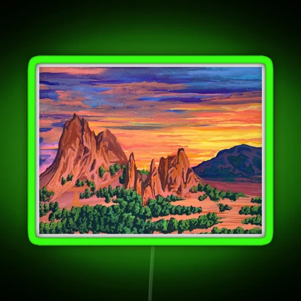 Garden Of The Gods National Monument RGB Neon Sign