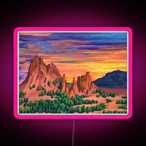 Garden Of The Gods National Monument RGB Neon Sign