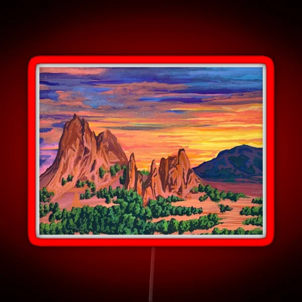 Garden Of The Gods National Monument RGB Neon Sign