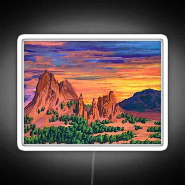 Garden Of The Gods National Monument RGB Neon Sign