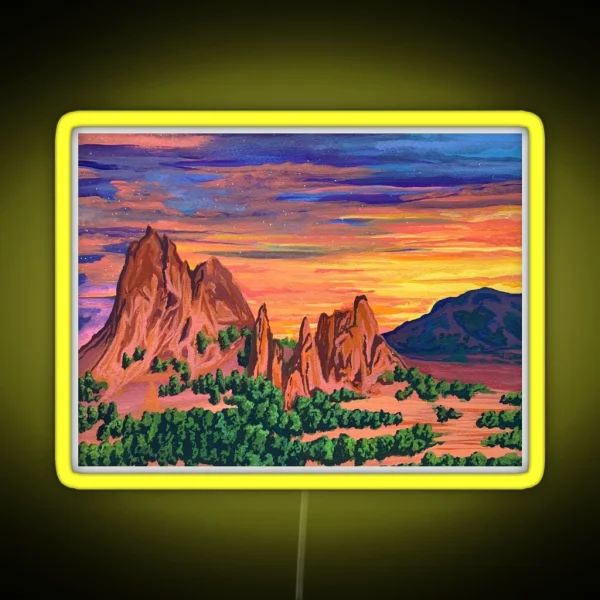 Garden Of The Gods National Monument RGB Neon Sign