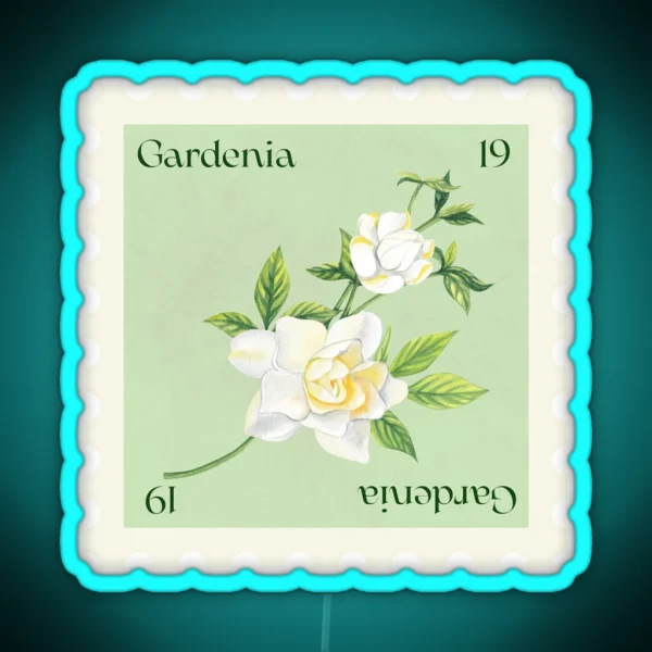 Gardenia Stamp RGB Neon Sign