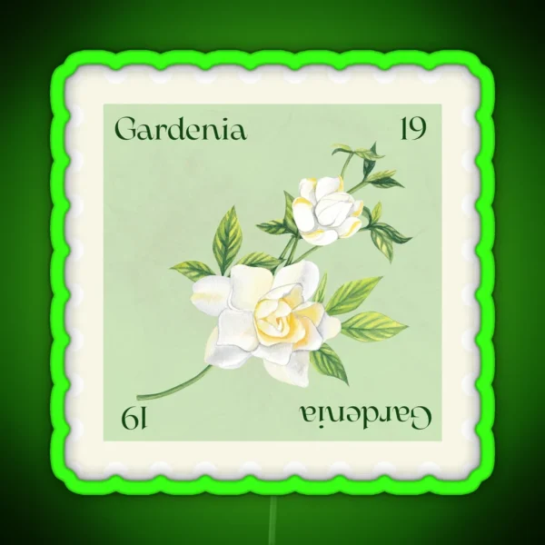 Gardenia Stamp RGB Neon Sign