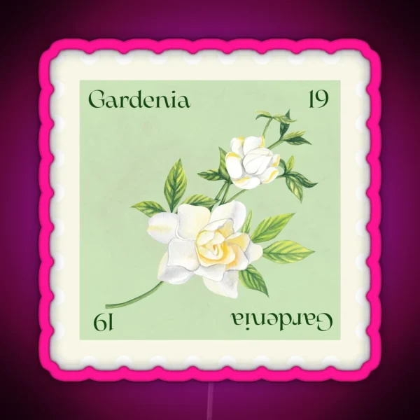 Gardenia Stamp RGB Neon Sign