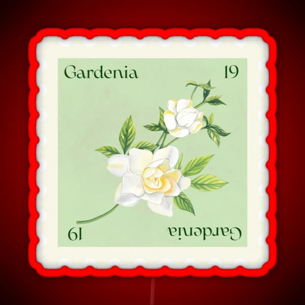 Gardenia Stamp RGB Neon Sign