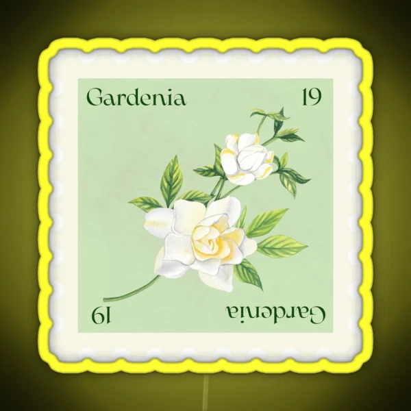 Gardenia Stamp RGB Neon Sign