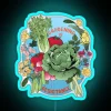 Vibrant Neon Sign Celebrating Gardening as Activism and Environmental Resistance