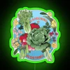 Neon gardening resistance decor statement sign with bold color accents