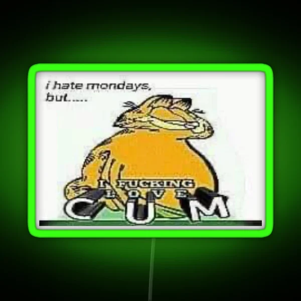 Garfield Coom Meme RGB Neon Sign