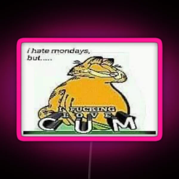 Garfield Coom Meme RGB Neon Sign