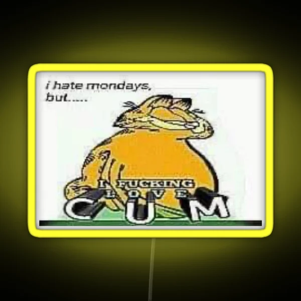 Garfield Coom Meme RGB Neon Sign