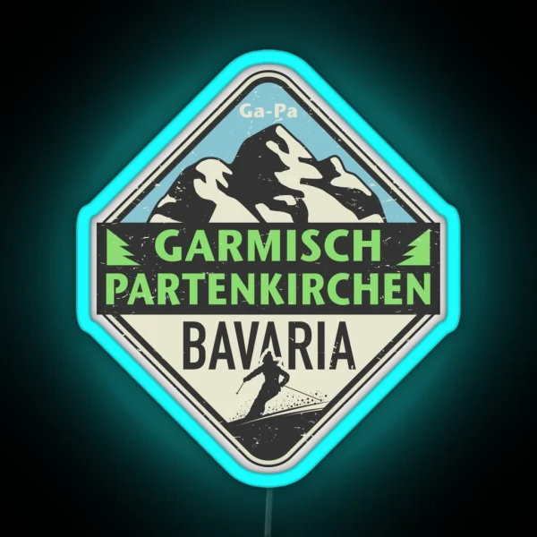 Garmisch Partenkirchen Bavaria Germany RGB Neon Sign