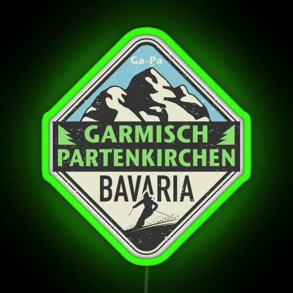 Garmisch Partenkirchen Bavaria Germany RGB Neon Sign
