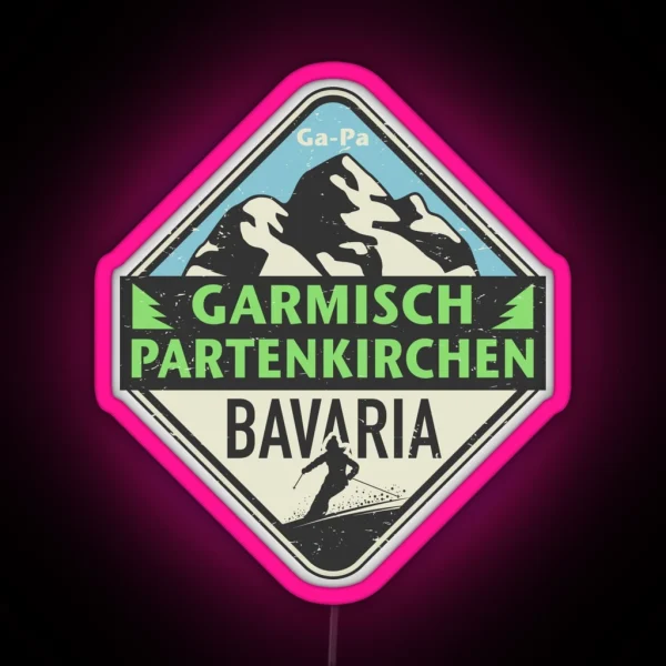 Garmisch Partenkirchen Bavaria Germany RGB Neon Sign