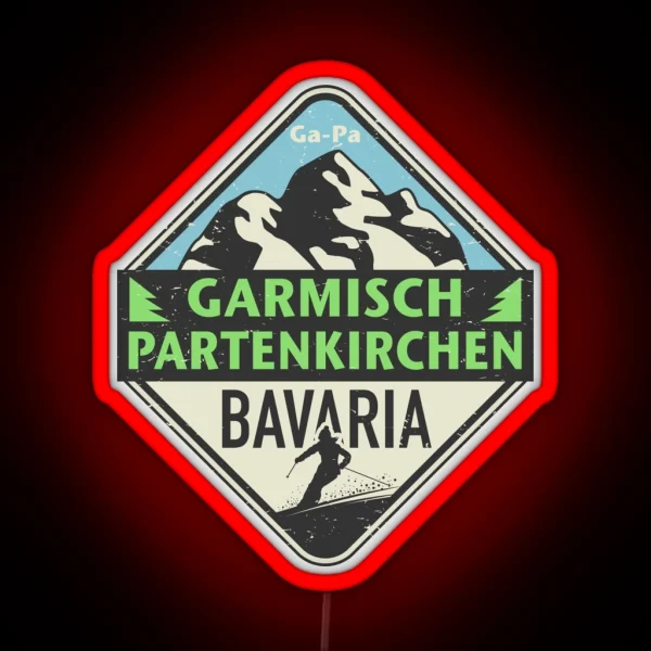 Garmisch Partenkirchen Bavaria Germany RGB Neon Sign