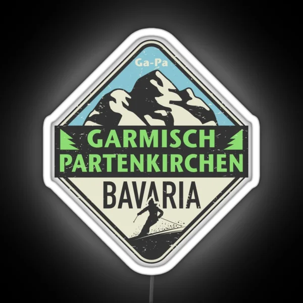 Garmisch Partenkirchen Bavaria Germany RGB Neon Sign