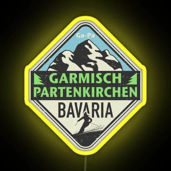 Garmisch Partenkirchen Bavaria Germany RGB Neon Sign