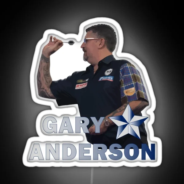 Gary Anderson Throwing RGB Neon Sign