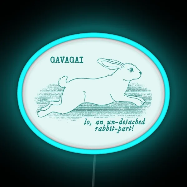 Gavagai Lines Teal RGB Neon Sign