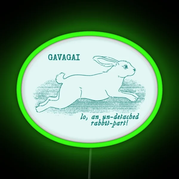 Gavagai Lines Teal RGB Neon Sign
