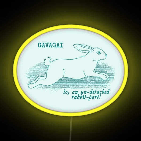 Gavagai Lines Teal RGB Neon Sign
